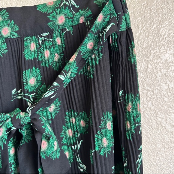 Topshop Archive Crystal Floral Pleated Midi Skirt Sz 10 - Picture 5 of 11